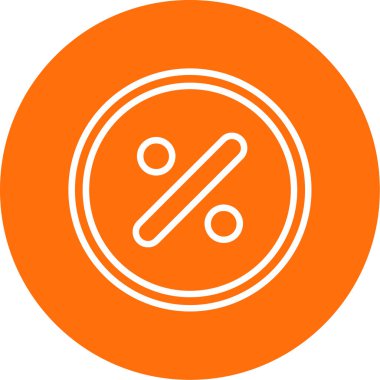 Basit yüzde simgesi, vektör illüstrasyonu