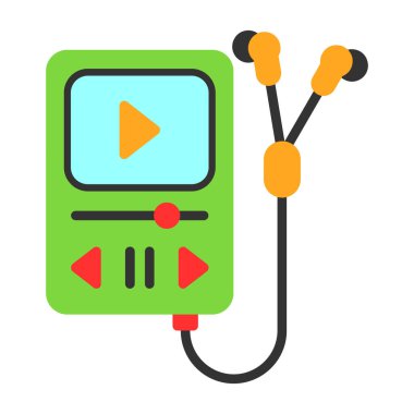 Müzik. Web simgesi basit illüstrasyon