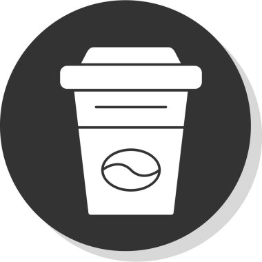 Kahve fincanı. Web simgesi basit illüstrasyon                