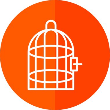 Kuş kafesi, ağ basit illüstrasyon