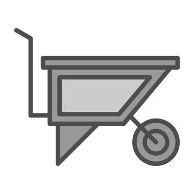 el arabası simgesi vektör illüstrasyonu 