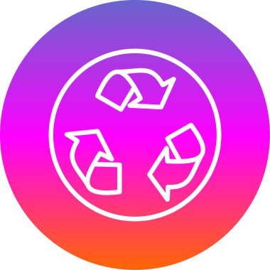 Geri dönüşüm. Web simgesi basit illüstrasyon 