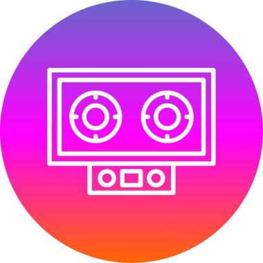 Elektrikli Soba simgesi vektör illüstrasyonu