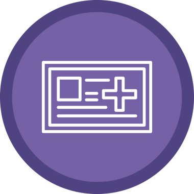 Tıbbi kart simgesi web basit tasarım vektörü çizimi 