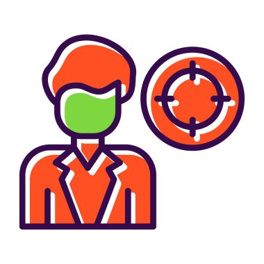 Tıbbi maskeli bir adamın vektör simgesi