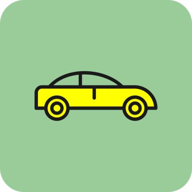 araba simgesi, vektör illüstrasyonu 