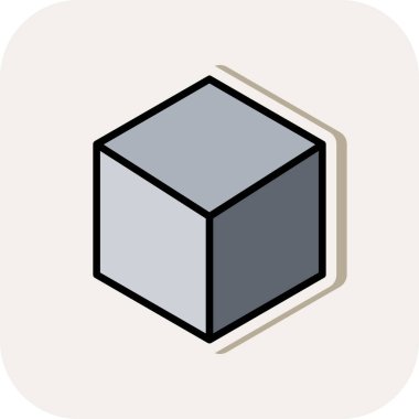 küp simgesi vektör çizimi tasarımı