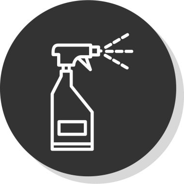 sprey şişe kutsal kişilerin resmi, vektör çizim