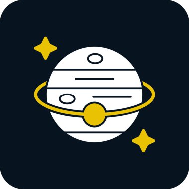 gezegen simgesi, vektör illüstrasyonu basit tasarım