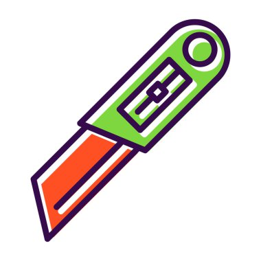 Cutter ağ simgesi vektör illüstrasyonu