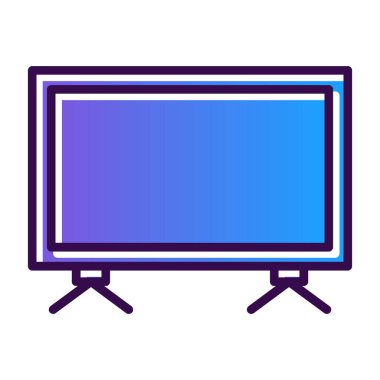 TV 'yi yönetti. Web simgesi basit illüstrasyon