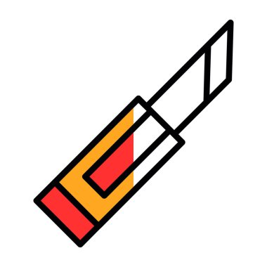 kalem düz vektör simgesi