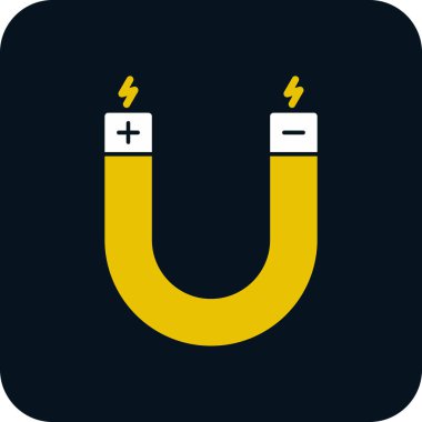 Basit mıknatıs simgesi, vektör illüstrasyonu