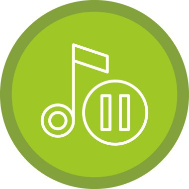 müzik notası ikon vektör illüstrasyonu