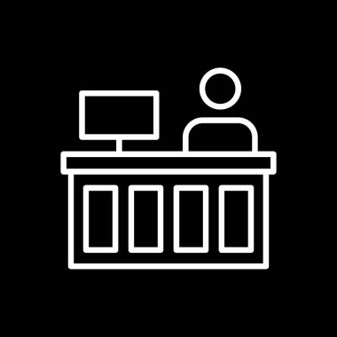 Resepsiyon simgesinin vektör illüstrasyonu