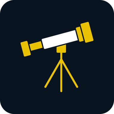 Basit Teleskop simgesi, vektör illüstrasyonu