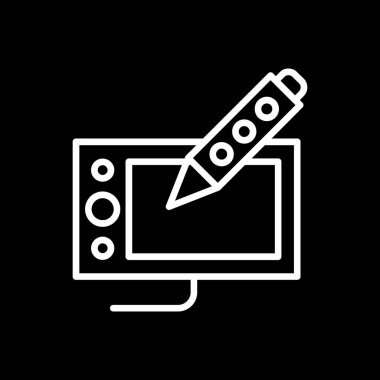 Tablet ikon vektör çizimi