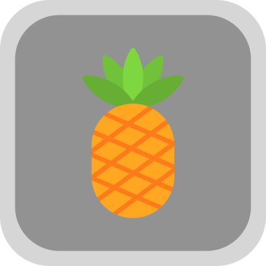 Ananas. Web simgesi basit illüstrasyon 