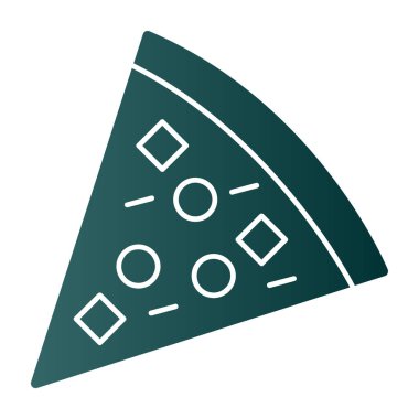 Pizza yaratıcı ikon vektör illüstrasyonu                