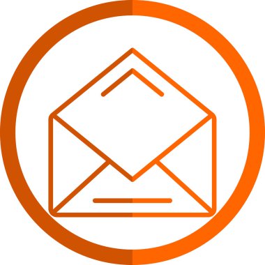 Basit harf zarfı simgesi, vektör illüstrasyonu