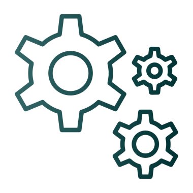 Gears'ı satırı vektör simgesi 