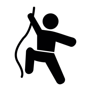 Erkek tırmanıcı simgesi vektör illüstrasyonu