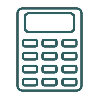 Basit Hesaplayıcı Simgesi, vektör illüstrasyonu