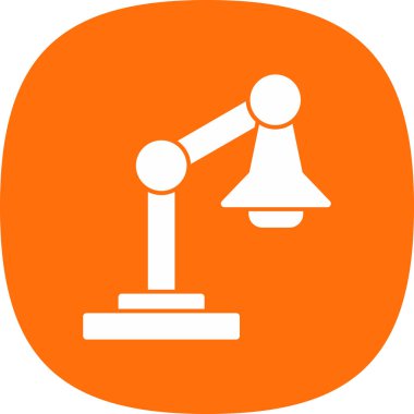 Masa lambası simgesinin vektör illüstrasyonu 