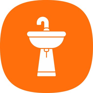 Modern banyo simgesinin vektör çizimi