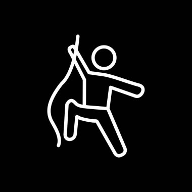 Erkek tırmanıcı simgesi vektör illüstrasyonu