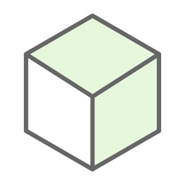 küp simgesi. Web için küp vektör simgelerinin özet çizimi