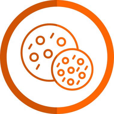 Vektör illüstrasyonu, Çerez simgesi element arkaplanı            