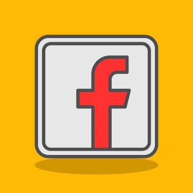 Facebook logosu, sosyal medya tasarım web simgesi