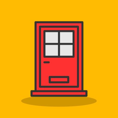 Ön Kapı simgesi, basit vektör illüstrasyonu 