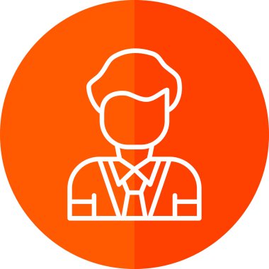 adam düz simge vektör çizim 