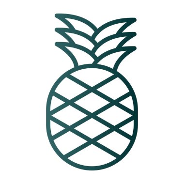 Ananas. Web simgesi basit illüstrasyon 