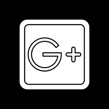 Google Plus web simgesi vektör çizimi