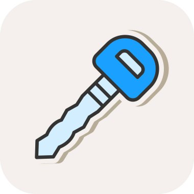 Araba anahtarı. Web simgesi basit illüstrasyon              