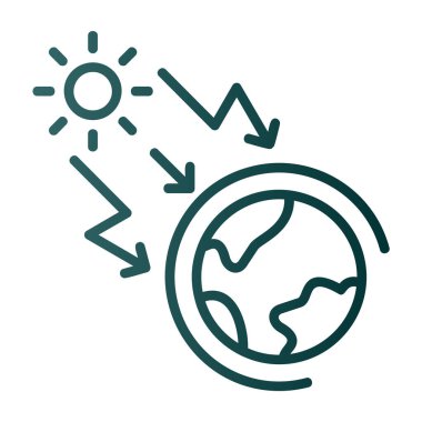 Sera etkisi web simgesi vektör illüstrasyonu