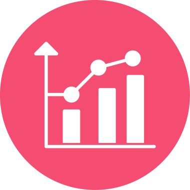 Diyagram vektör renk çizgisi simgesi 