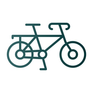 düz bisiklet simgesi, vektör illüstrasyonu