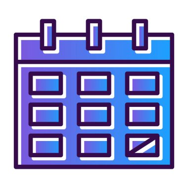 Takvim simgesi vektör illüstrasyonu