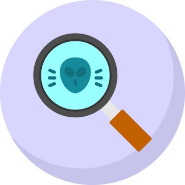 Uzaylı. Web simgesi basit illüstrasyon 