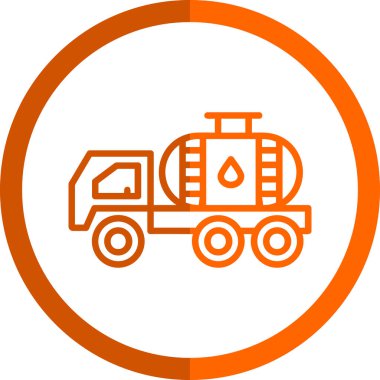 Bir kamyon simgesinin vektör çizimi