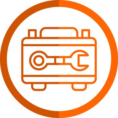 araç kutusu simgesi, vektör illüstrasyonu basit tasarım