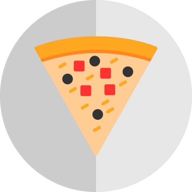 Pizza yaratıcı ikon vektör illüstrasyonu                