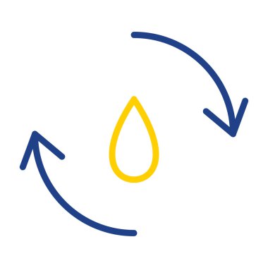 su damlası ikon vektör illüstrasyonu