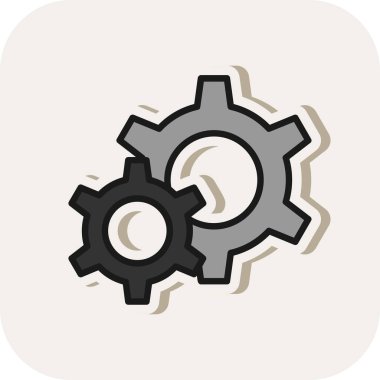 Gears'ı satırı vektör simgesi 