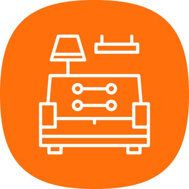 Bir araba simgesinin vektör illüstrasyonu