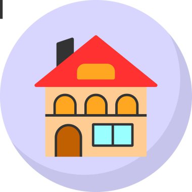 Bina. Web simgesi basit illüstrasyon 